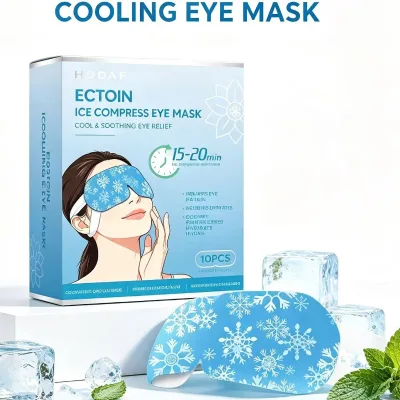 Cooling Eye Mask Disposable Hydrogel Ice Compress for Sleep Aid & Travel Relaxation OEM