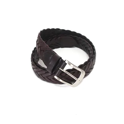 New Hot Sell Family Women's Belt Buckle Full Grain Leather Women's Woven Belt
