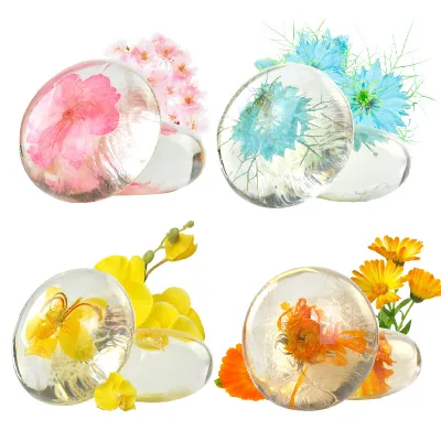 Natural Organic Soap Handmade Transparent Soap Flower Essential Oil Bath Soaps