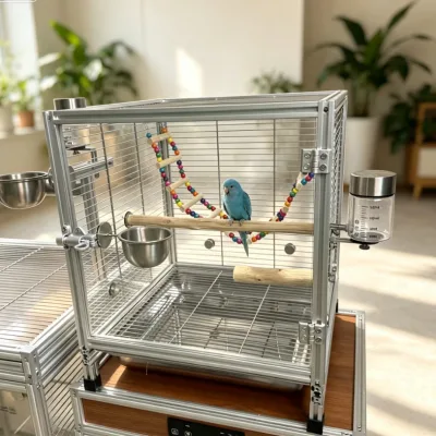 European Standard 2020 T-slot Aluminum Profile Bird Enclosure High Clarity Tempered Glass for Home Breeding