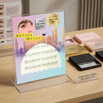 3D Natural Clusters Lower Lashes No Glue Required 1s Instant Apply Style Wispy False Eyelashes with Soft Cotton Stalk