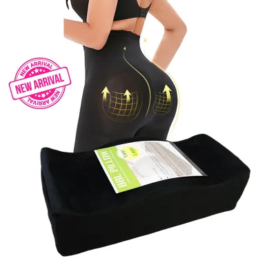 For Tik Tok Brazilian Butt Lift Pillow Firm Breathable Velvet Cover Cushion Black Post Surgery Supplies Chair Shape BBL