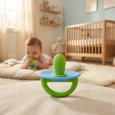 Wholesale 3D Cactus Baby Pacifier Sof Anti-Hand Sucking Design Boilable & Ultra-Soft Silicone OEM/ODM Custom Low MOQ
