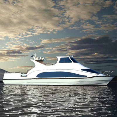 Grandsea 16m Used Aluminium Passenger Boat FRP Ready for Shipping for Transportation