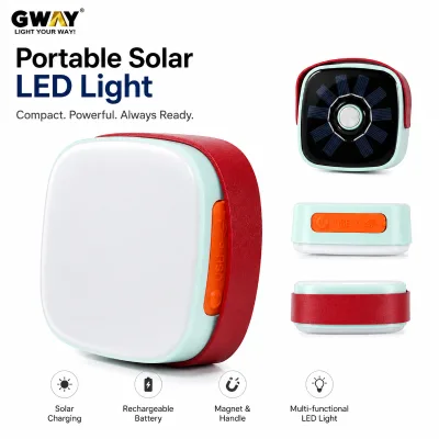 Multi-functional Rechargeable Solar LED Light Portable Camping Emergency Lamp with Magnet and USB