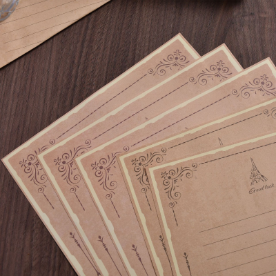 Vintage Letter Paper Literary Tower Letter Paper Romantic Confession Love Letter Paper Envelope Beautiful European Letter Paper