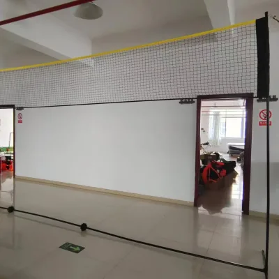 9.75x 0.91m Polyester Knotless Volleyball Net with 600D Oxford Cloth Ground Nail Pull Rope Iron Pipe & Tote Bag Court Equipment