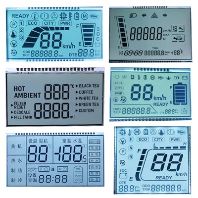 Customized Monochrome Segment LCD Display TN HTN FSTN Positive Digital Speedometer Meter LCD Screen