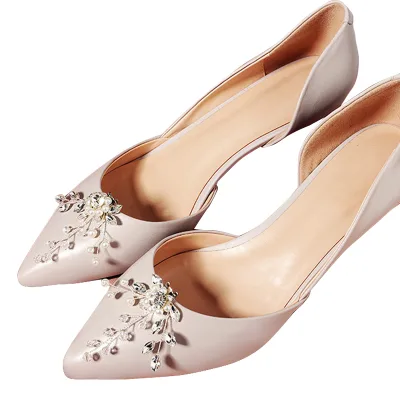 Factory Wholesale Wedding Bridal High-end Accessories Women's Shoes High Heels Pearl Rhinestone Ladies Shoe Buckle Jewelry