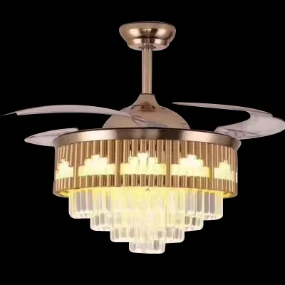 Newly designed Nordic style light luxury LED ceiling fan light decoration for living room, bedroom, hotel pendant light
