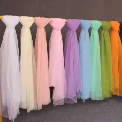 Wholesale Soft Wedding Halloween Outdoor Gauze Curtain Arch Fabric Decor Backdrop for Party Ceremony Decorations Factory Price