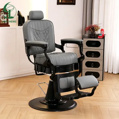Jincheng Iron Chrome Aluminum Alloy Hair Salon Professional Foldable Adjustable Haircut Chair with Large Hydraulic Pump