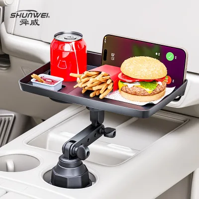 Hot Selling Home Desktop Front Seat Driver Passenger Tray Car Floating Circular Portable Small Dining Table