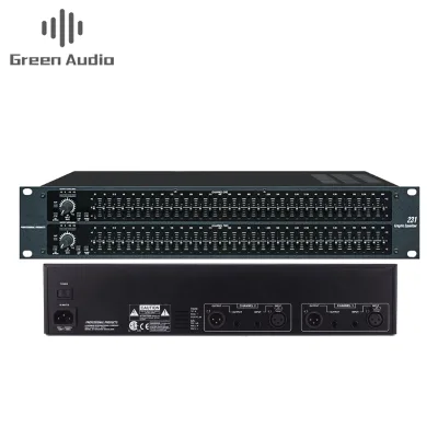 Green Audio GAX-231 Professional Active Equalizer Stage Analog Dual Channel 31 Band Stereo Metal 231 EQ Audio Signal Processor