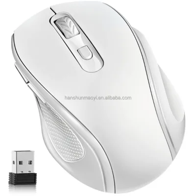 Ergonomic Design Wireless Mouse with 2.4G USB Three-speed Adjustable DPI for Laptop Use