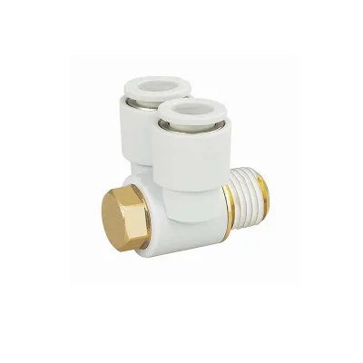 Factory Supply SMC Type Double-head Outer Hexagon Joint Pneumatic Quick Fitting Pneumatic air Fitting