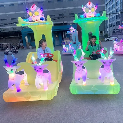Factory Direct Gabon Double Luminous New Bumper Car Playground Garden Children's Electric Amusement Car Adult Riding Toy Car