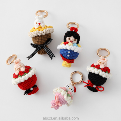 Custom Crochet Dolls Handmade Design Knitted Amigurumi Crochet Flower Animal Pedant Decorative for Girls