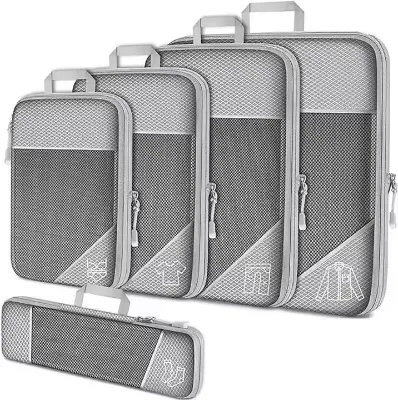 Wholesale Modern Design Waterproof Travel Luggage Bags Kit Packing Cubes and Clothes Organizer Set