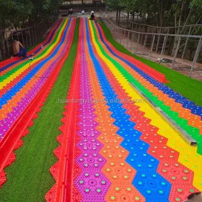 Funny Outdoor Rainbow Dry Slide Tubes Cheap PP Material Children's Indoor Shopping Mall Use Directly Supplied China