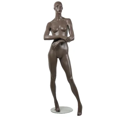 High Quality African American Glossy Female Mannequin with Make up Face