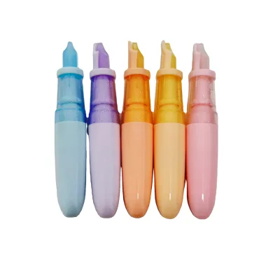 Custom Cute Design Non-toxic Classic Pastel Multi Fluorescent Colorful Highlighter Marker Pen