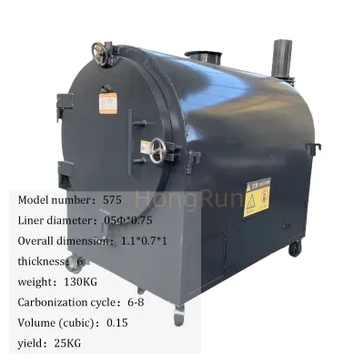 99% Carbonization Rate Biomass Coal Manufacturing Machine Log Bamboo Energy Saving Horizontal Carbonization Furnace Plant Price