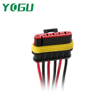 YOGU Automotive Brass Male Female IP67 Waterproof 1P-6P Auto Plug Socket 24V Wire Harness Terminal Assembly