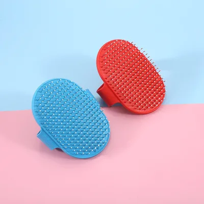 Pet Bath Brush Massage Remove Floating Hair Brush Dog Grooming Clean Comb Supplies