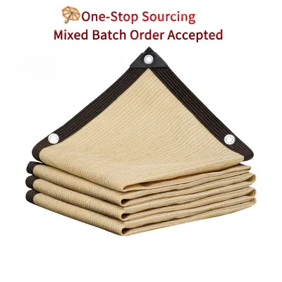 Waterproof Folding Eco-Friendly Sun Shade Net 70% Shade Rate Thickened HDPE Reinforced Screen for Residential Patios Carport