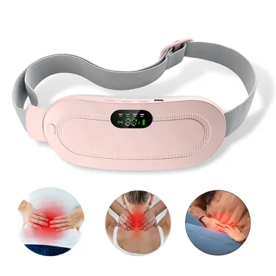 Women Electric Battery Operated Cramp Smart Menstrual Period Belt Heating Pad Period Pain Relief With Massager