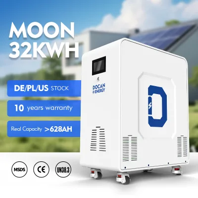 Docan MOON Series 32kwh Lifepo4 Battery Pack 51.2V 628Ah Latest Daren 200A BMS Hidden Surface Design Solar Energy Storage Bank