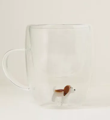 Personalized 550ml High Borosilicate Icon Drinking Glass Double-Wall Glass Coffee Mug for Home Use