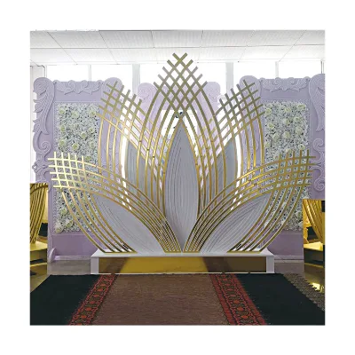 Popular Marriage Flower Stage Event Backdrop Acrylic Wedding Background for Wedding Party Event Decorations