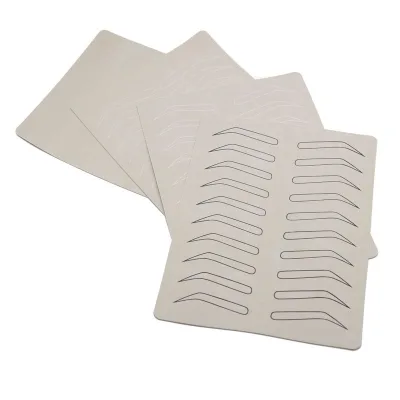 Cross-border Pigment-free Practice Skin Microblading Rubber Silicone Artificial Leather 5.5/6.5mm Thickness Custom logo Printing