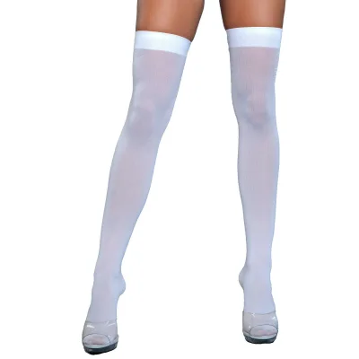 Halloween Transparent Lingerie Stockings Pure Lovely Over Knee Black White Black Pink Bow Sexy High Tube Stockings Cos Party