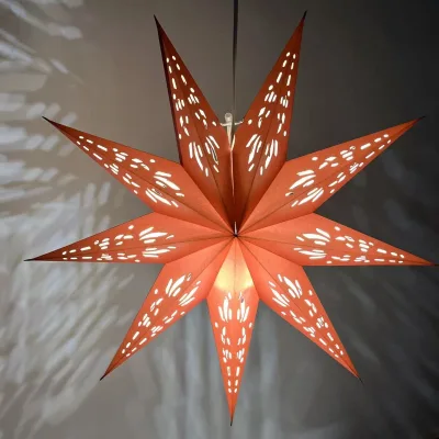 Wholesale Custom Modern Colored Decorative LED Star Light Paper Star Lanterns for Christmas Party Festival Home Decoration