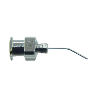 New 1/2 Inch 25G Stainless Steel Blunt Head Elbow Syringe 30 Degree All Metal CNC Machine Tool Portable for Hotels