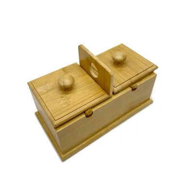 Sustainable Sophistication Bamboo Garlic Keeper Seasoning Storage Box-an Eco-friendly Kitchen Companion