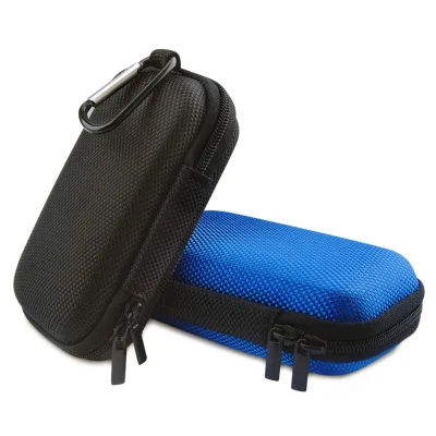 Hard Drive Hard Case Portable Protection EVA Shockproof Earbuds Earphone Headset Headphone Carrying Cases with Zipper