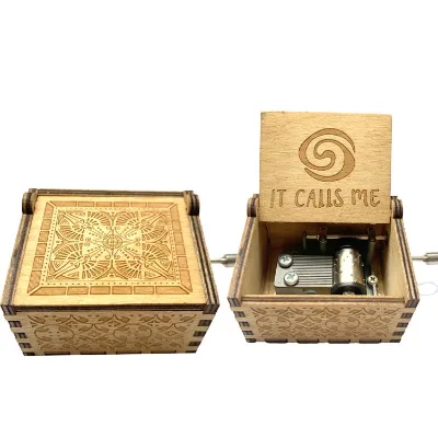 Hot Sale Hand Crank Music Box the God Father Wooden Music Box