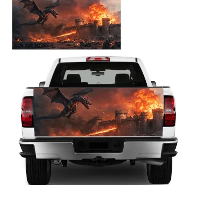 Rear Window Graphic Decals Animal Design Back Window Perforated Vinyl Window Film  3D Banner Stickers