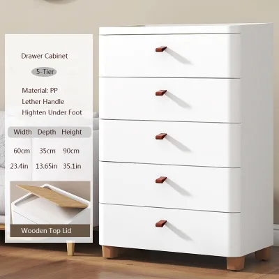 Modern Japanese Style 60CM Wide Plastic Storage Cabinet with Drawers for Bedroom Living Room Warehouse Use