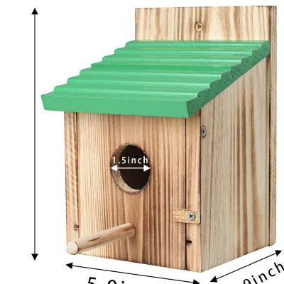 New StyleFactory Customized Rustic Pine Birdhouse Wood Owl House With Polished Technique Discounted In Bird Style