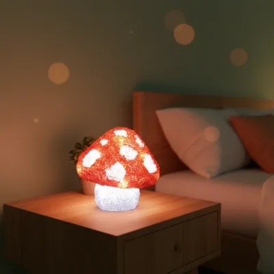 LED Acrylic Mushroom Design Holiday Christmas Light Outdoor Waterproof IP44 Halloween Thanksgiving Motif Light