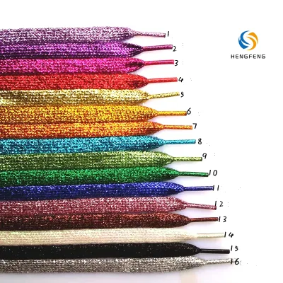 Customizable End Plastic Tips for a Variety of Golden Laces Fashionable Fancy 16colors Shoelaces