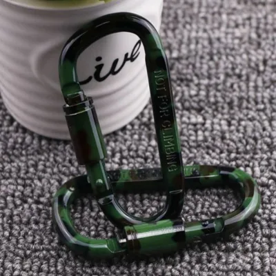 Factory Wholesale XINYING LYP062 Aluminum Alloy D-Shaped Snap Clip D-Ring Locking Hook Mountaineering Buckle With Lock