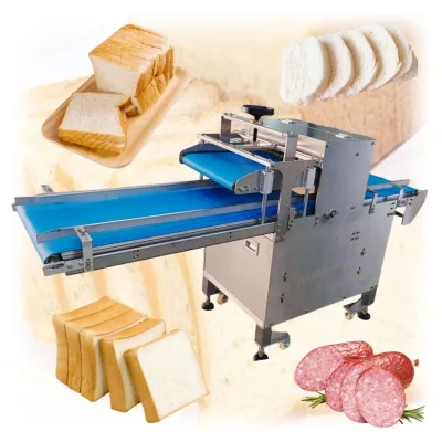 Horizontal Electric Industrial Toast Bread Slicer Loaf Cutting Machine