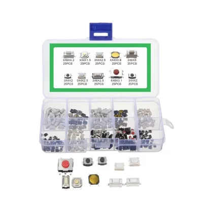 10 models 250 pcs Tactile Push Button Switch Micro Switch Car remote control button switches