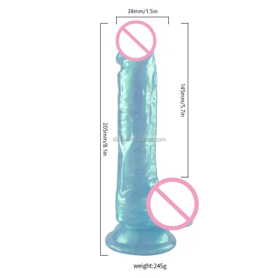 9.45 Inch TPE Soft Dildos Dongs Colorful Design for Women